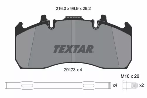 TEXTAR Brake Pad Set, disc brake (2917301)