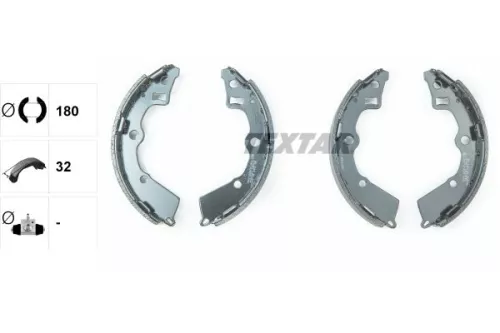 TEXTAR Brake Shoe Set (91072900)