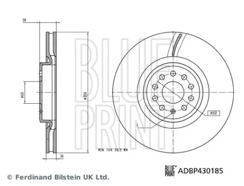 BLUE PRINT Brake Disc (ADBP430185)