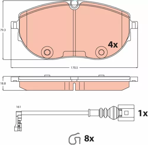 Brake Pad Set, disc brake