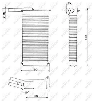 NRF Heat Exchanger, interior heating (58608)