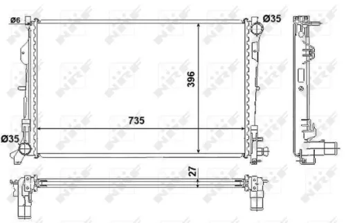 NRF Radiator, engine cooling (58230)