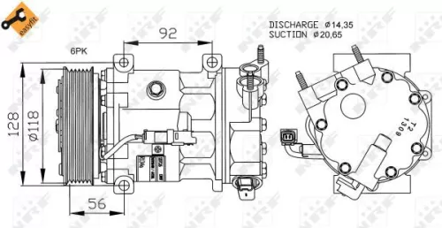 NRF Compressor, air conditioning (32240)