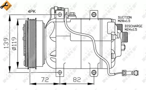 NRF Compressor, air conditioning (32030)