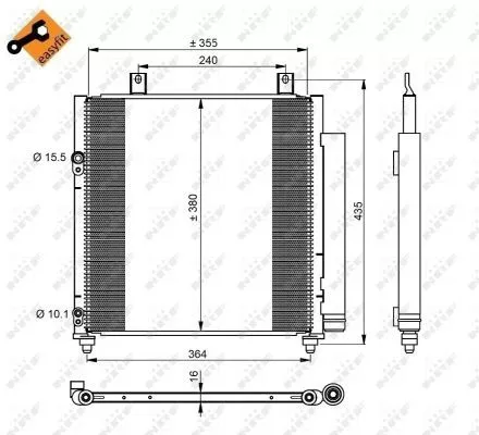 NRF Condenser, air conditioning (350221)