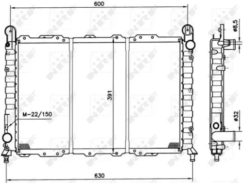 NRF Radiator, engine cooling (58996)