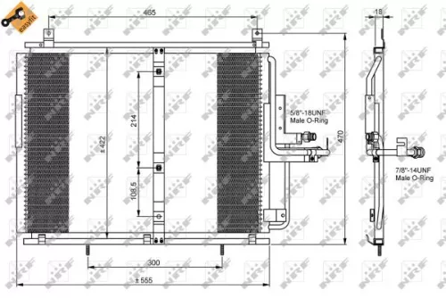 NRF Condenser, air conditioning (35244)
