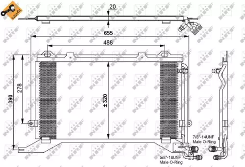 NRF Condenser, air conditioning (35240)