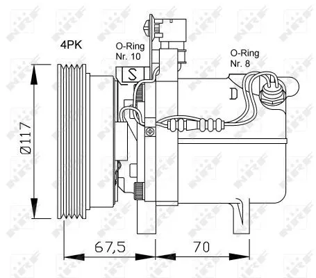 NRF Compressor, air conditioning (32055)