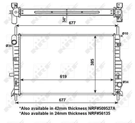 NRF Radiator, engine cooling (509527)