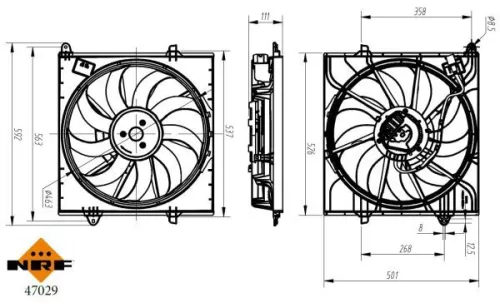 NRF Fan, engine cooling (47029)