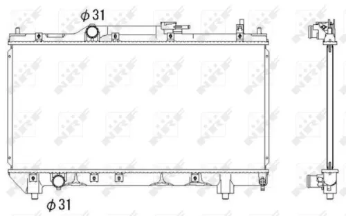 NRF Radiator, engine cooling (53266)