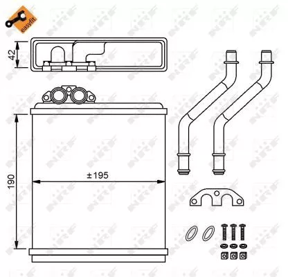 NRF Heat Exchanger, interior heating (58150)