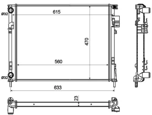 NRF Radiator, engine cooling (58333)