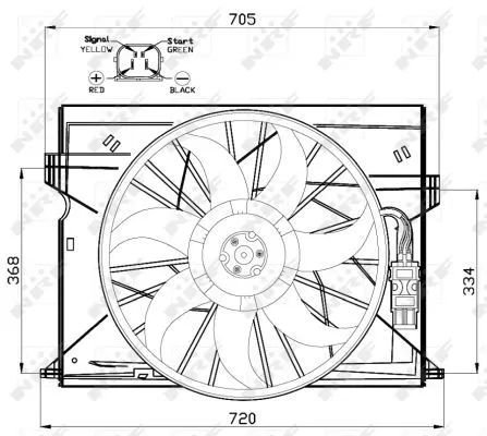 NRF Fan, engine cooling (47444)