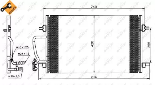 NRF Condenser, air conditioning (35226)