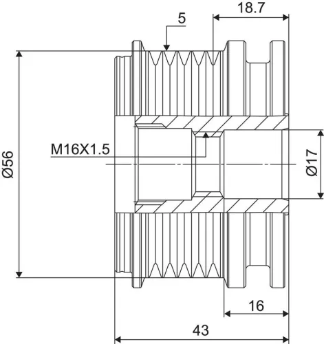 VALEO Alternator Freewheel Clutch (588066)