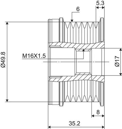 VALEO Alternator Freewheel Clutch (588078)