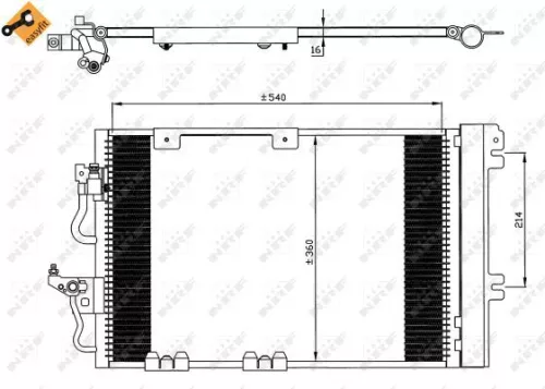 NRF Condenser, air conditioning (35554)