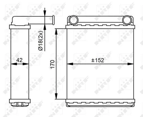NRF Heat Exchanger, interior heating (54306)