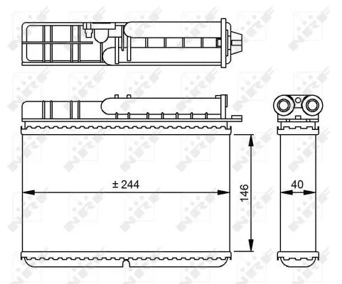 NRF Heat Exchanger, interior heating (54307)