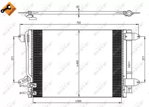 NRF Condenser, air conditioning (350028)