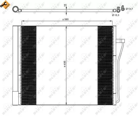 NRF Condenser, air conditioning (350077)