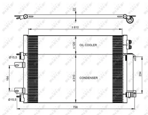 NRF Condenser, air conditioning (350086)