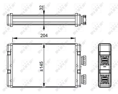 NRF Heat Exchanger, interior heating (54295)