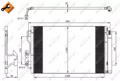 NRF Condenser, air conditioning (35970)
