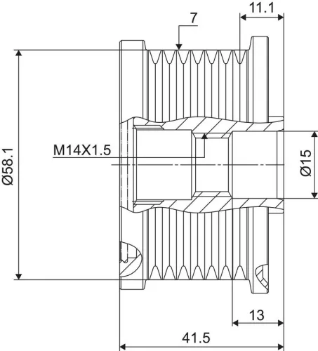 VALEO Alternator Freewheel Clutch (588082)