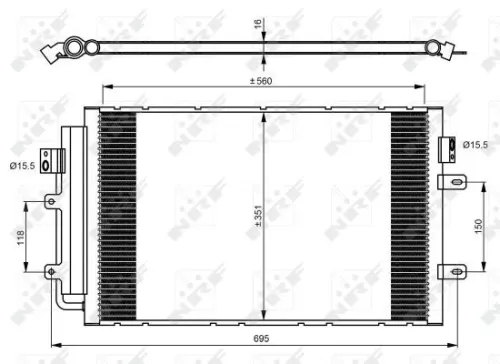 NRF Condenser, air conditioning (350083)