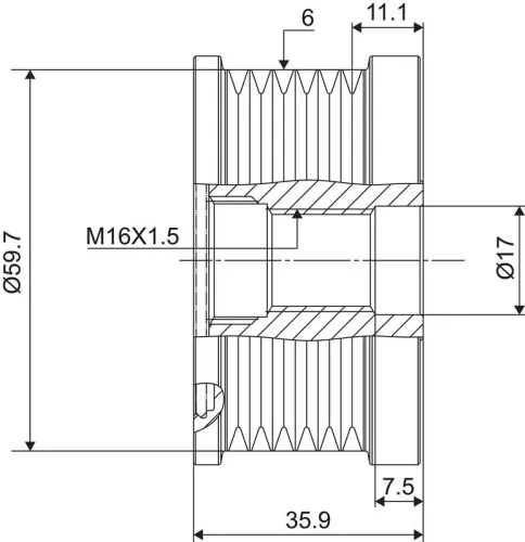 VALEO Alternator Freewheel Clutch (588046)