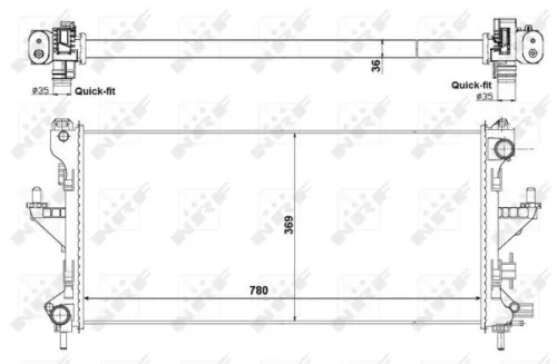 NRF Radiator, engine cooling (53199)