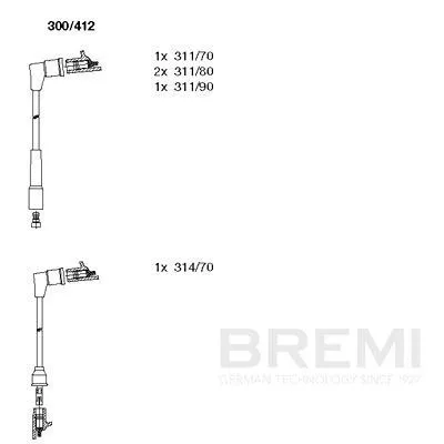 BREMI Ignition Cable Kit (300/412)