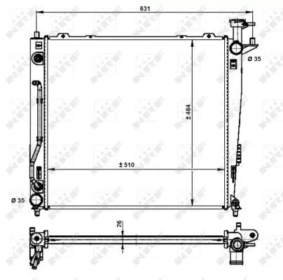 NRF Radiator, engine cooling (59201)