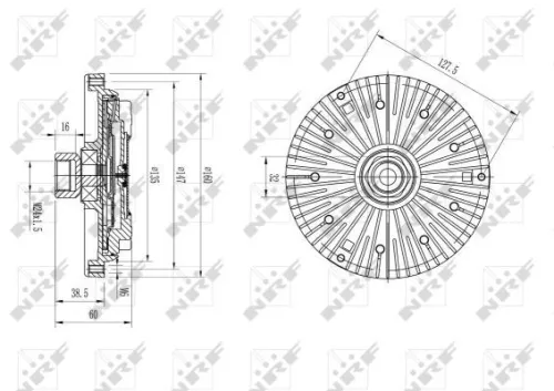NRF Clutch, radiator fan (49589)