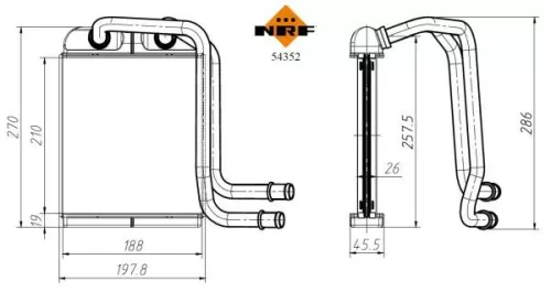 NRF Heat Exchanger, interior heating (54352)