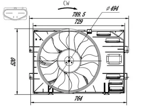 NRF Fan, engine cooling (47918)