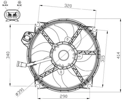 NRF Fan, engine cooling (47965)