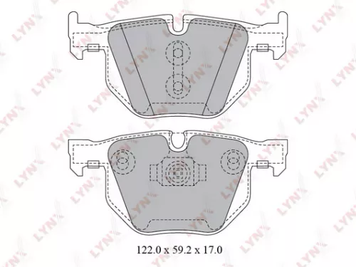 Disc brake pads, rear