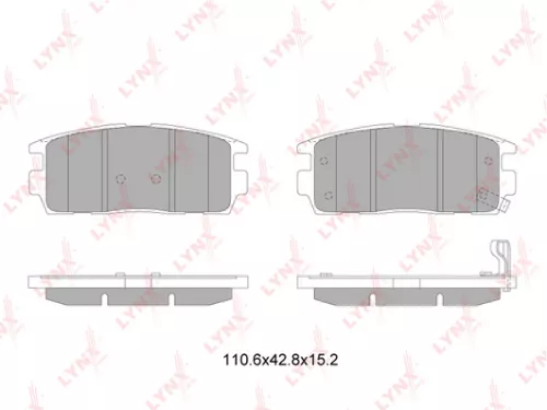 LYNXAUTO Disc brake pads, rear (BD-1817)