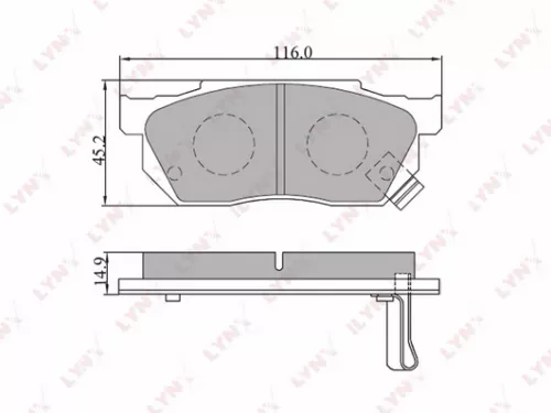 Disc brake pads, front