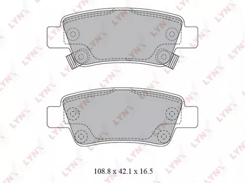 LYNXAUTO Disc brake pads, rear (BD-3430)