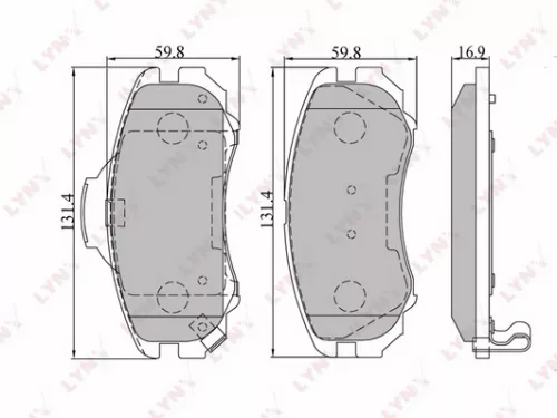 Disc brake pads, front