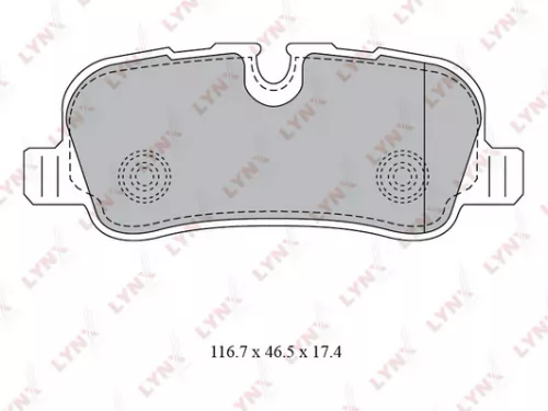 Disc brake pads, rear