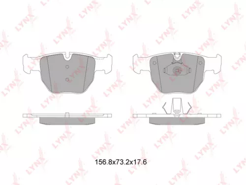 Disc brake pads, front