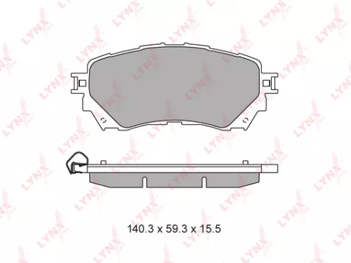 Disc brake pads, front