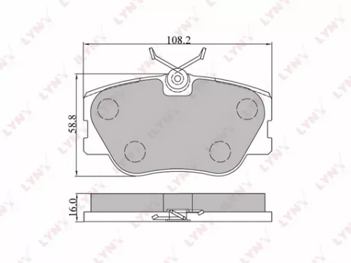 Disc brake pads, front