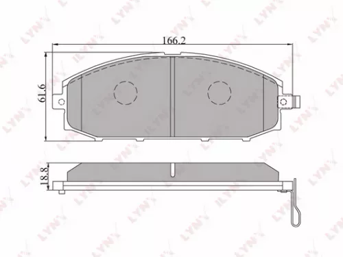 Disc brake pads, front